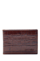 Men's Leather Crocodile Patterned Wallet | Derimod