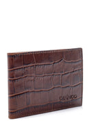 Men's Leather Crocodile Patterned Wallet | Derimod