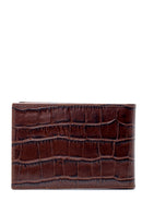 Men's Leather Crocodile Patterned Wallet | Derimod