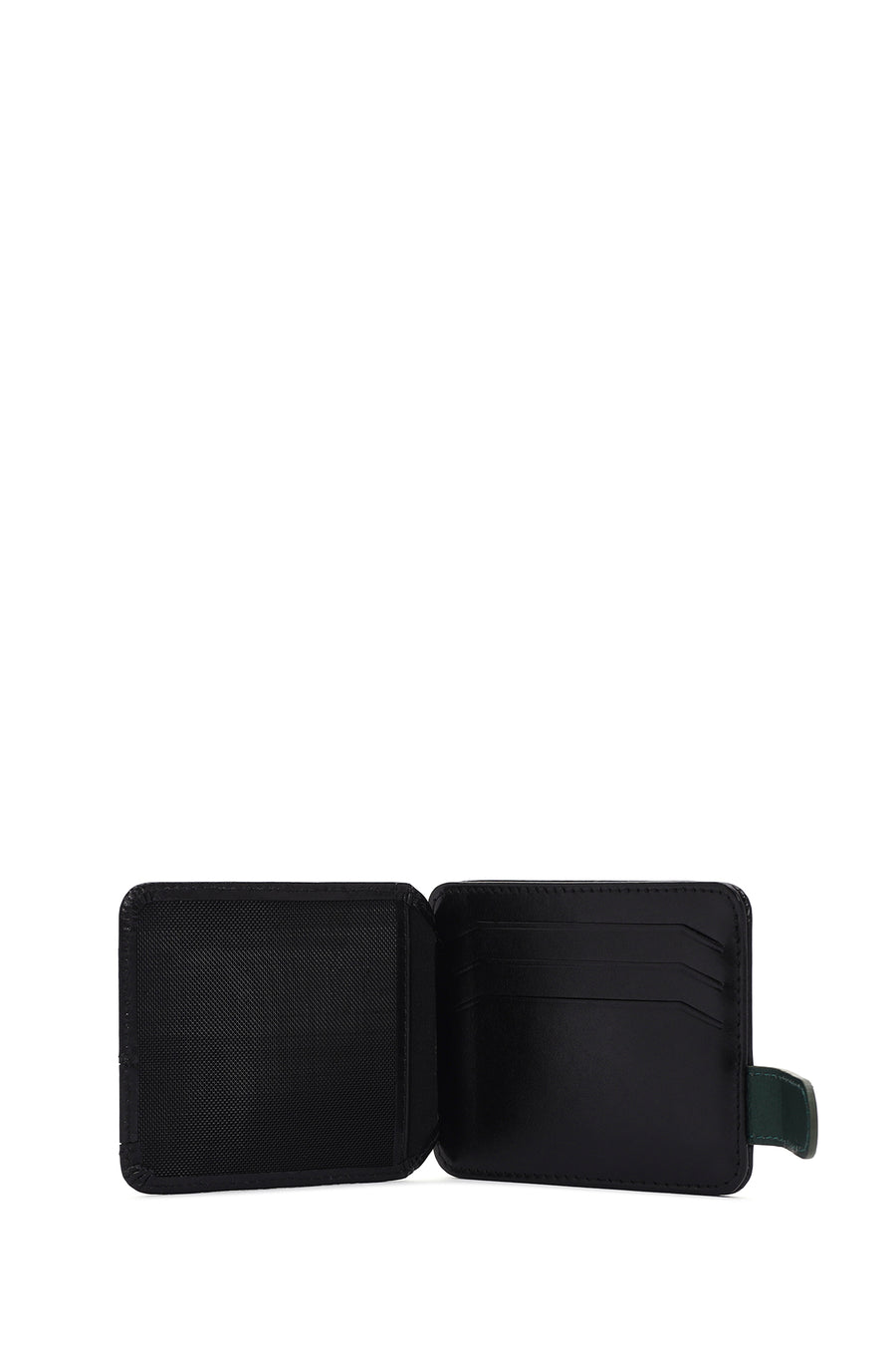 Men's Black Green Leather Card Holder