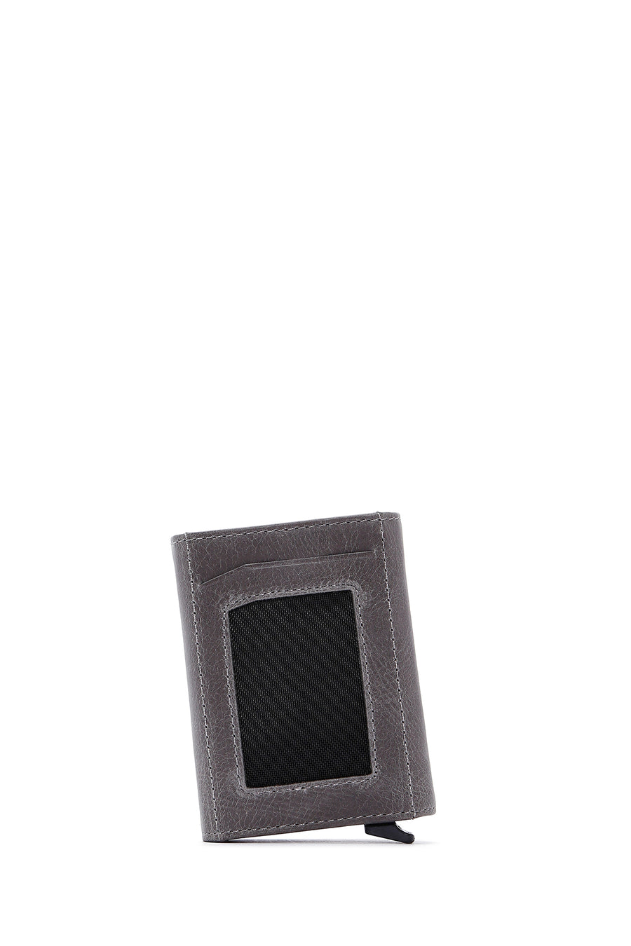 Men's Gray Leather Card Holder