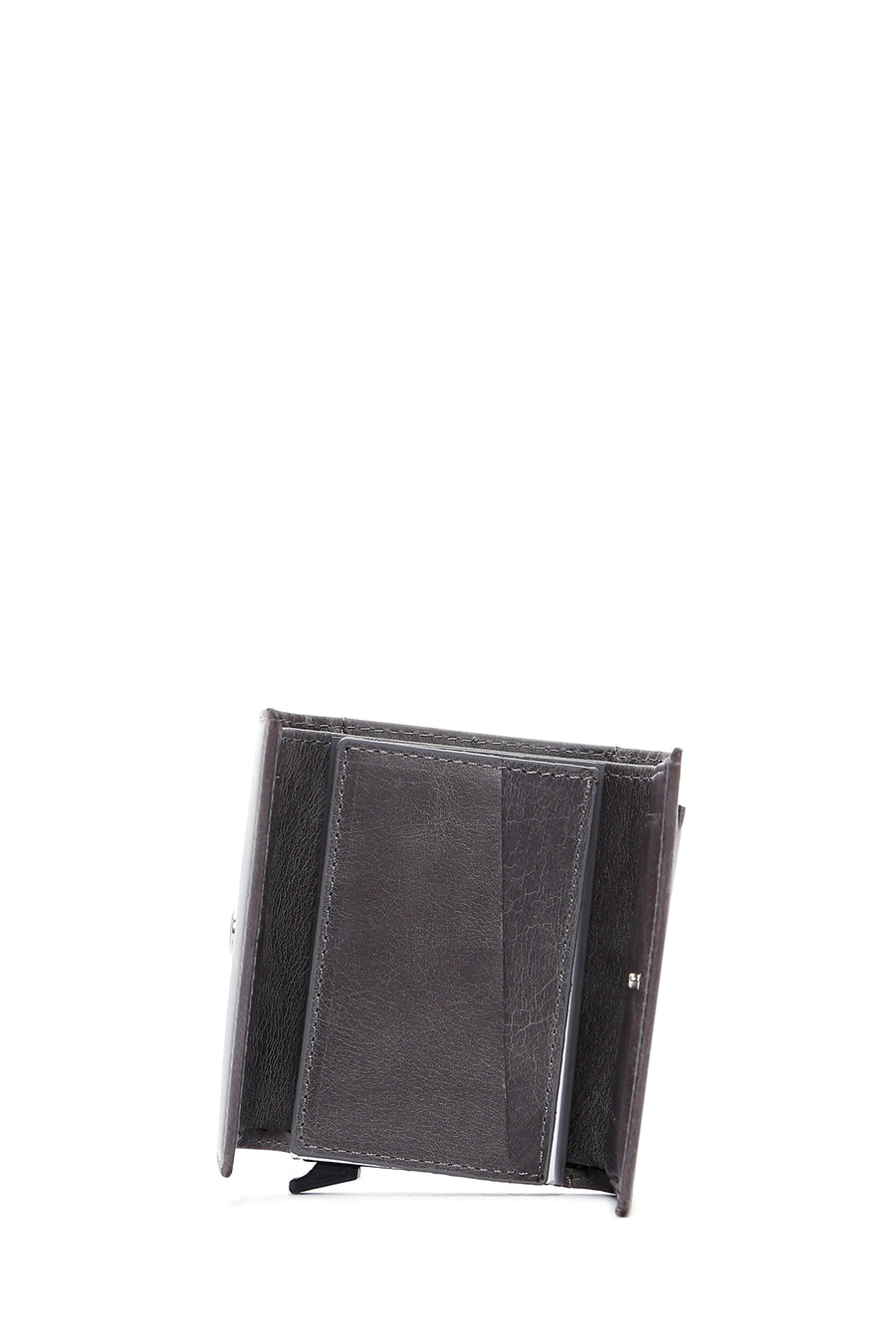 Men's Gray Leather Card Holder