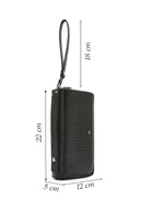 Erkek Siyah Desenli Deri Cüzdan | Derimod