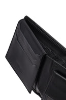 Men's Black Leather Wallet | Derimod