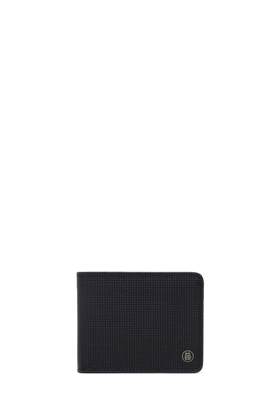Men's Black Printed Leather Wallet 000A2D315326 | Derimod