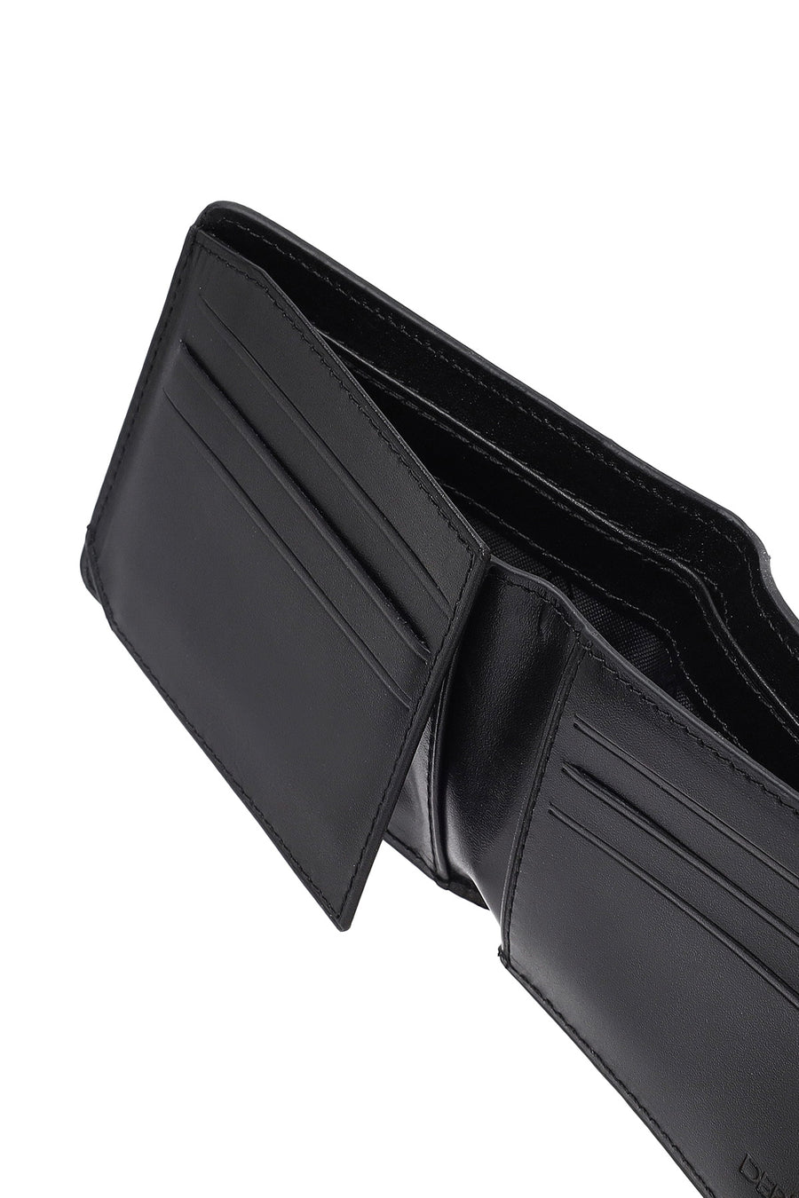 Men's Black Printed Leather Wallet