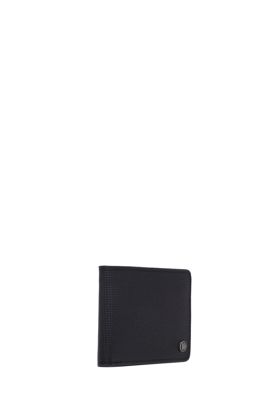 Men's Black Printed Leather Wallet