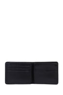 Men's Black Printed Leather Wallet | Derimod