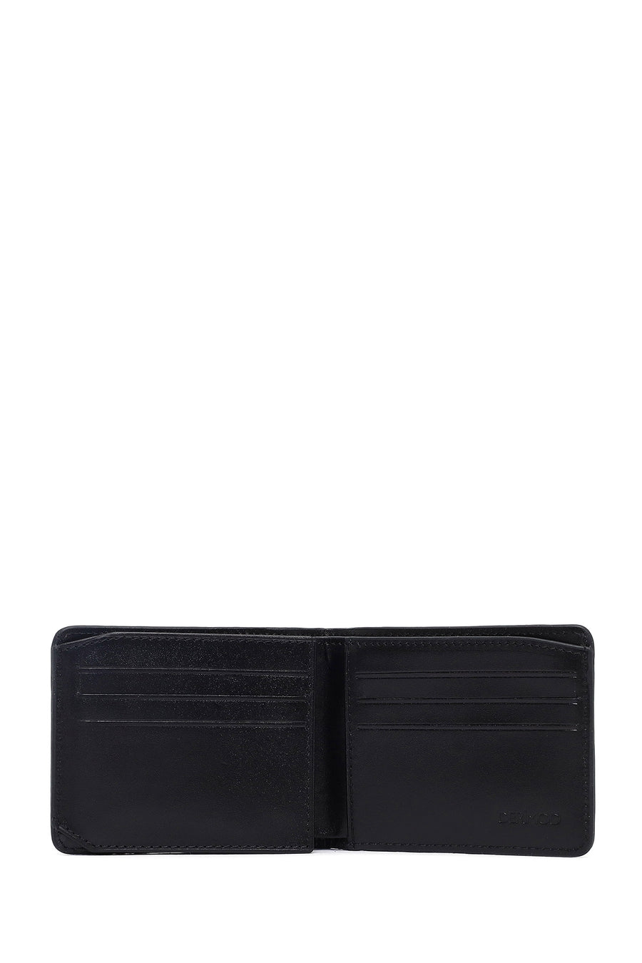 Men's Black Printed Leather Wallet