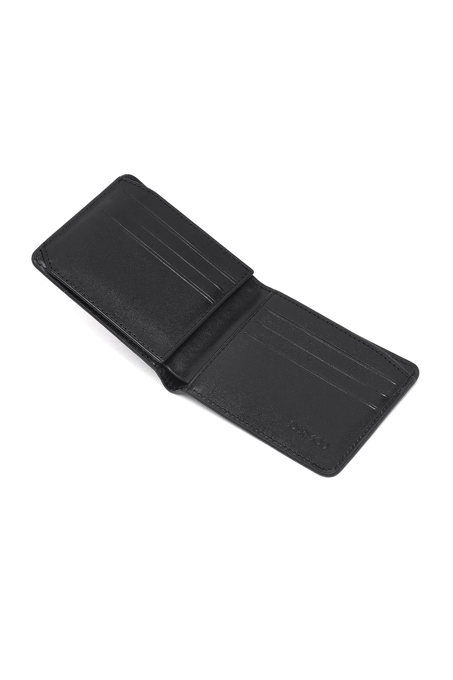 Men's Black Printed Leather Wallet