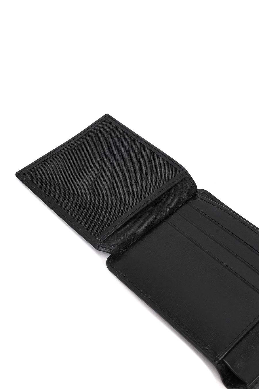 Men's Black Printed Leather Wallet