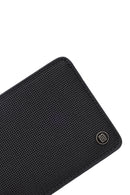 Men's Black Printed Leather Wallet | Derimod