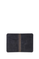 Men's Gray Leather Cardholder | Derimod