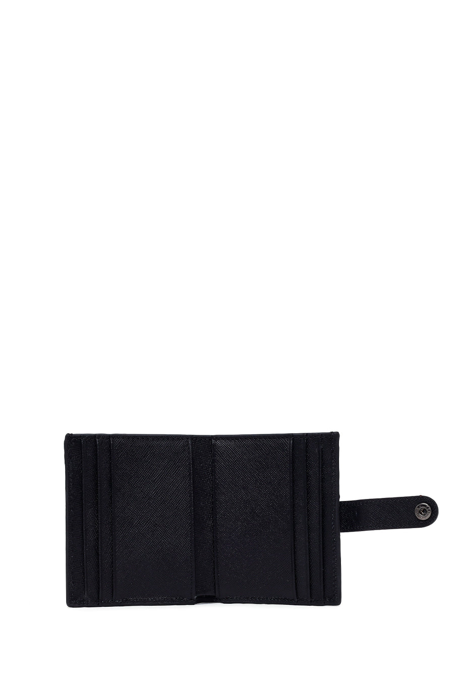 Male Black Printed Leather Cardholder