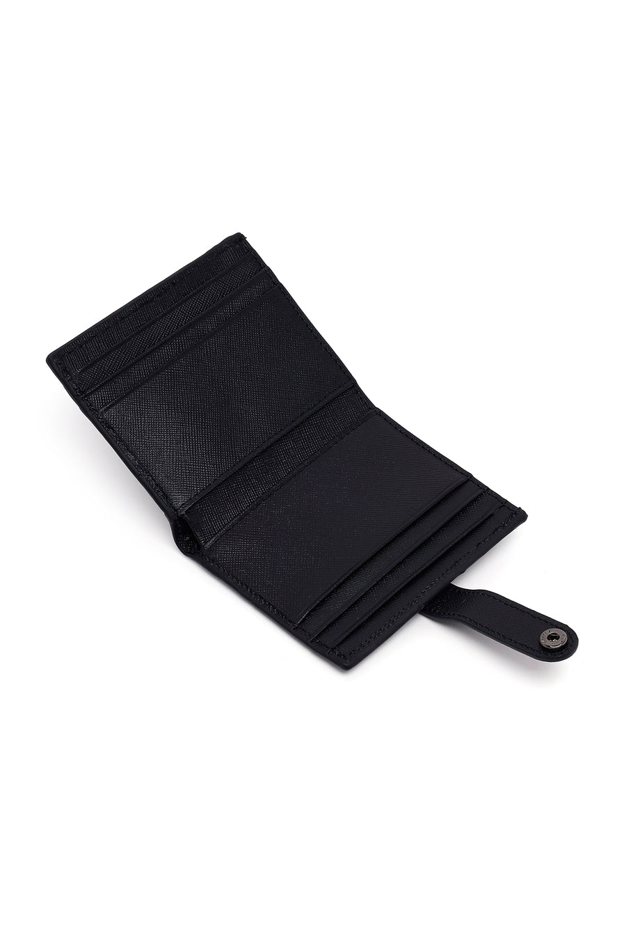 Male Black Printed Leather Cardholder