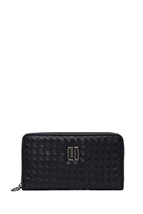 Men's Black Knitted Wallet | Derimod