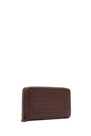 Erkek Kahverengi Örgülü Deri Cüzdan | Derimod