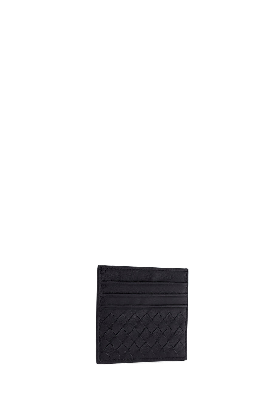 Men's Black Braided Leather Cardholder
