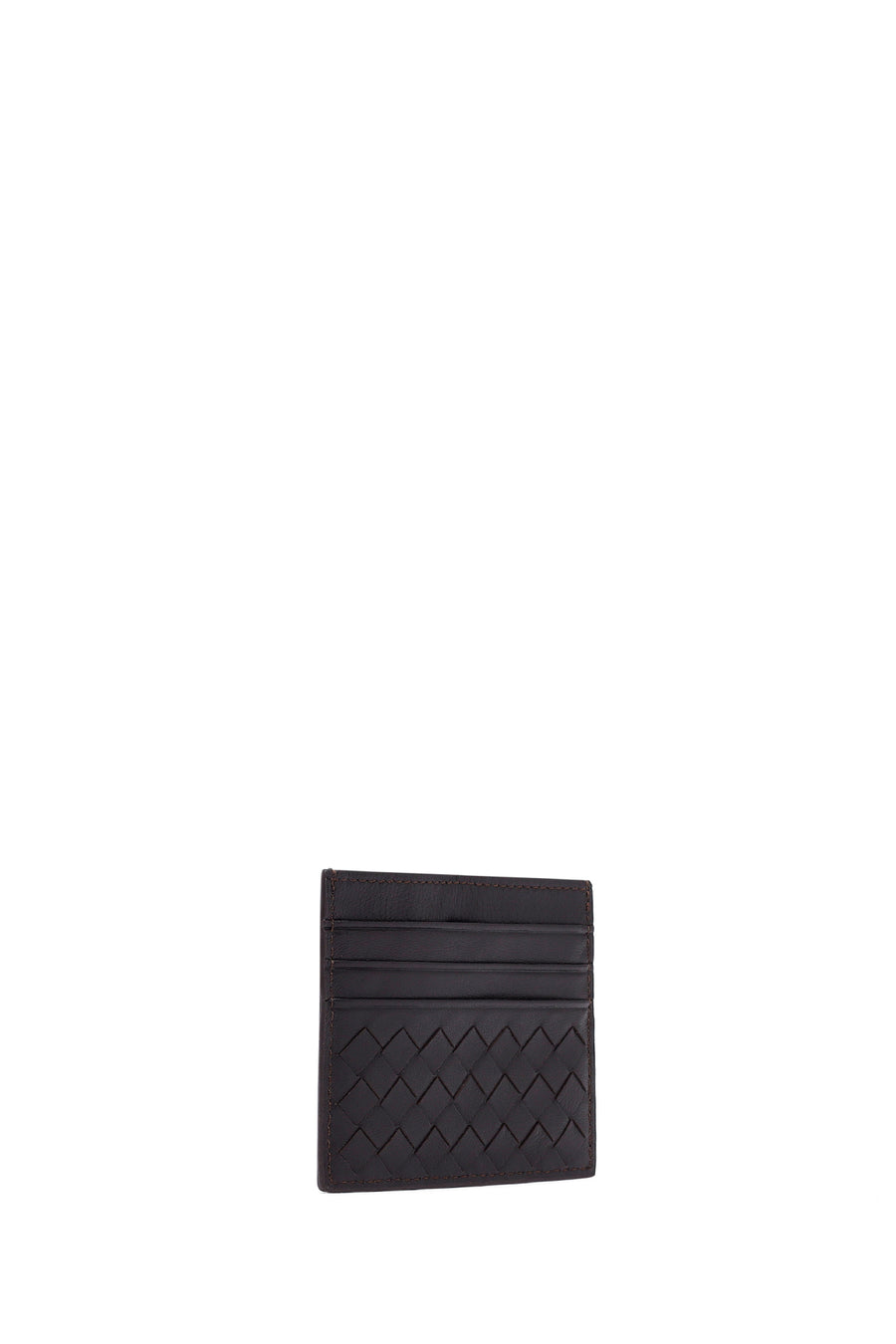 Men's Brown Braided Leather Cardholder