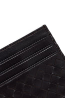 Erkek Kahverengi Örgülü Deri Kartlık | Derimod