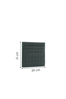 Erkek Yeşil Örgülü Deri Kartlık | Derimod