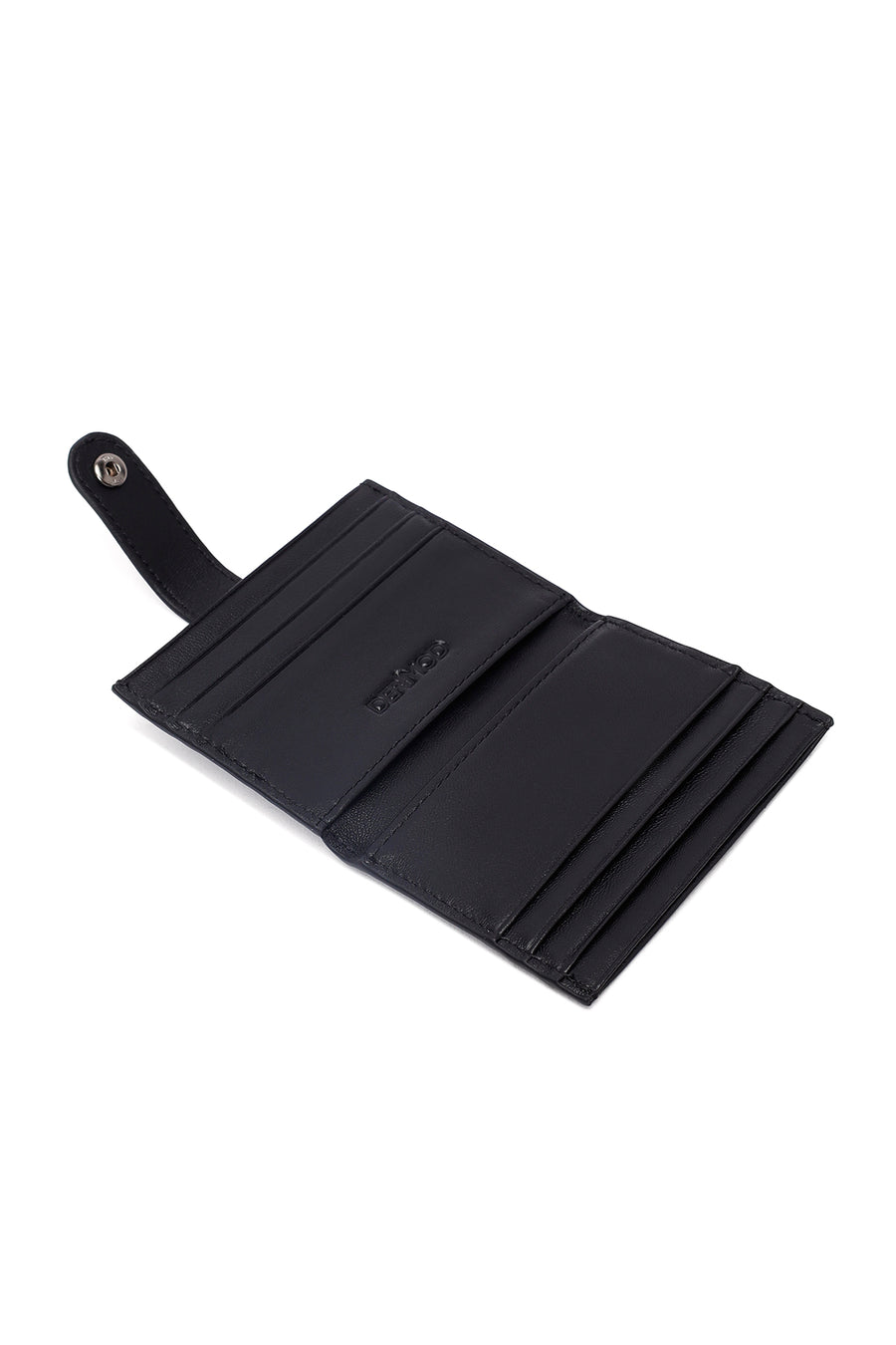 Men's Black Braided Leather Cardholder