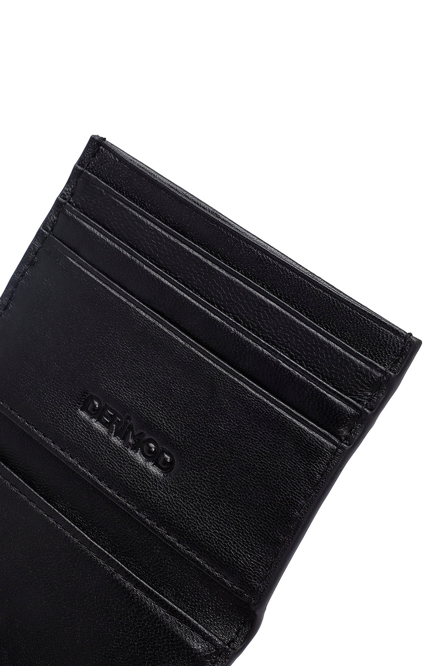Men's Black Braided Leather Cardholder