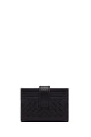 Men's Brown Braided Leather Cardholder | Derimod