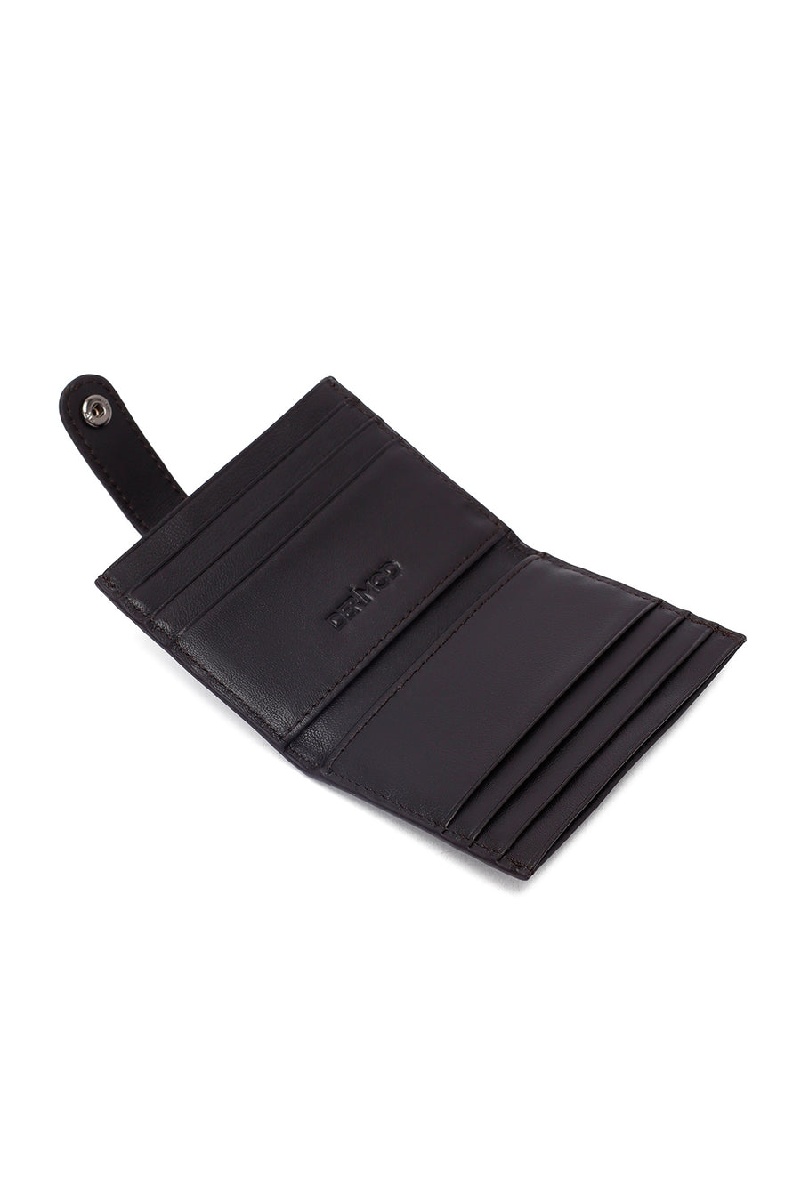 Men's Brown Braided Leather Cardholder