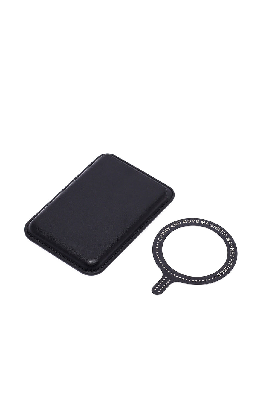 Men's Black Leather Magnetic Wallet