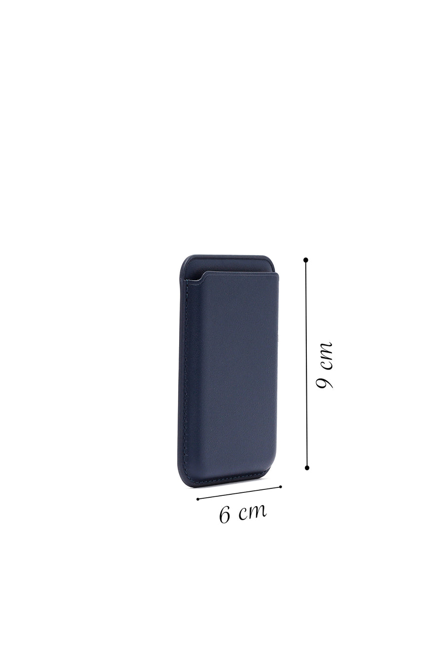 Men's Navy Leather Magnetic Wallet
