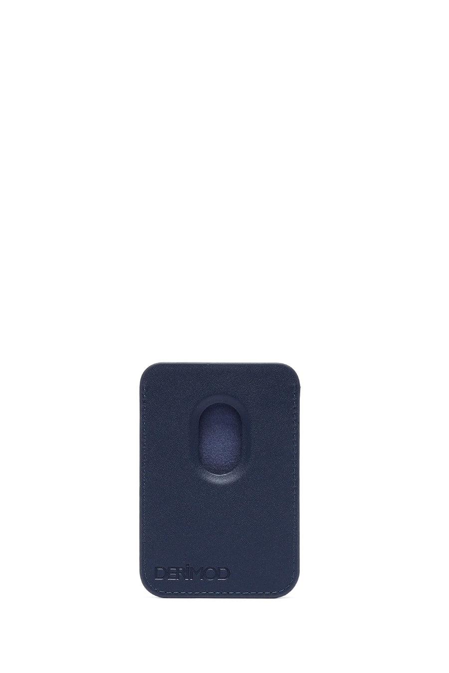 Men's Navy Leather Magnetic Wallet