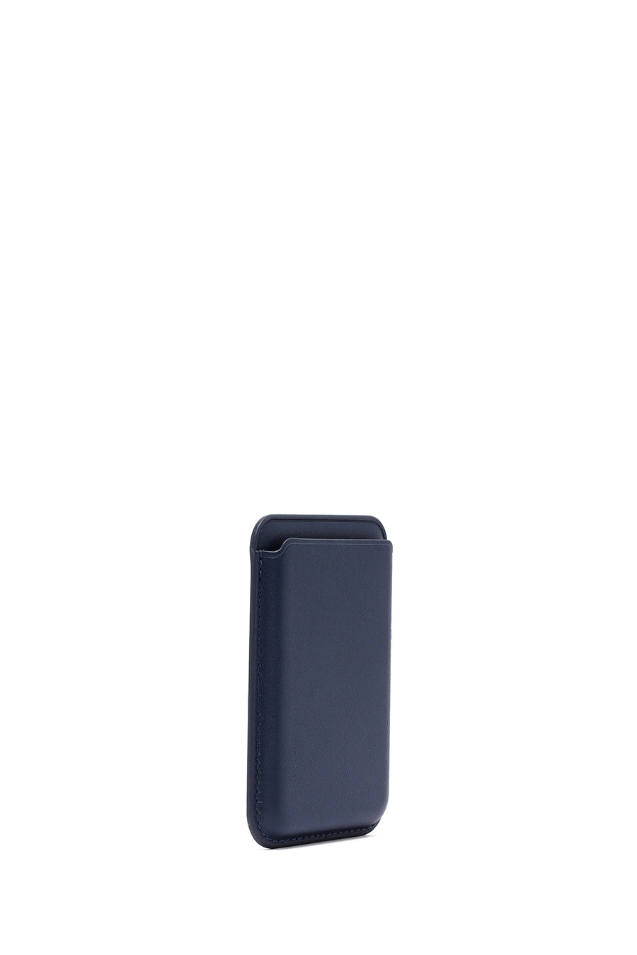 Men's Navy Leather Magnetic Wallet