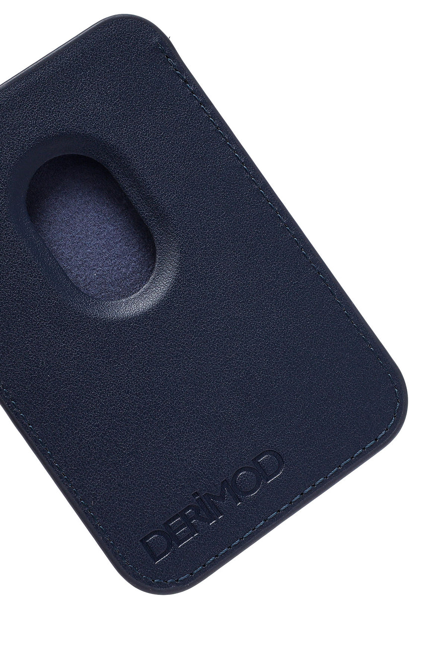 Men's Navy Leather Magnetic Wallet