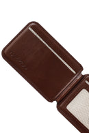 Erkek Kahverengi Deri Manyetik Cüzdan | Derimod