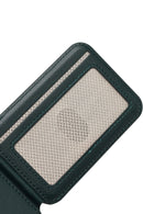 Male Green Leather Magnetic Wallet | Derimod