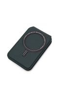 Male Green Leather Magnetic Wallet | Derimod