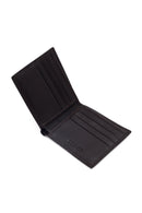 Men's Brown Braided Leather Wallet | Derimod