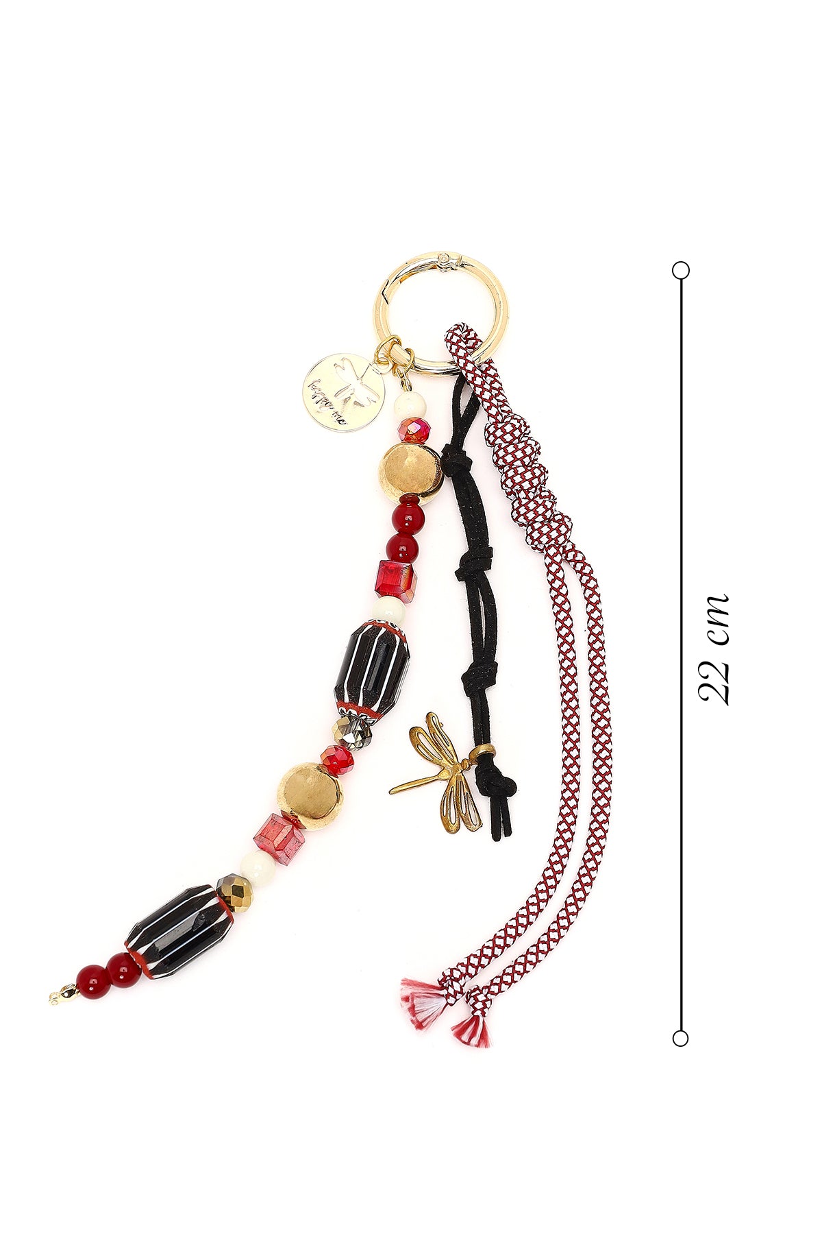 Kadın Siyah Boncuklu Metal Charm