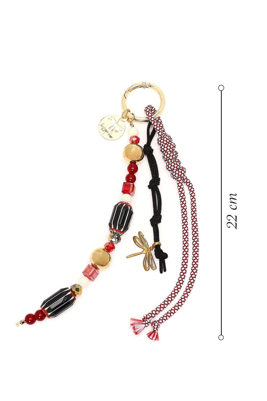 Kadın Siyah Boncuklu Metal Charm