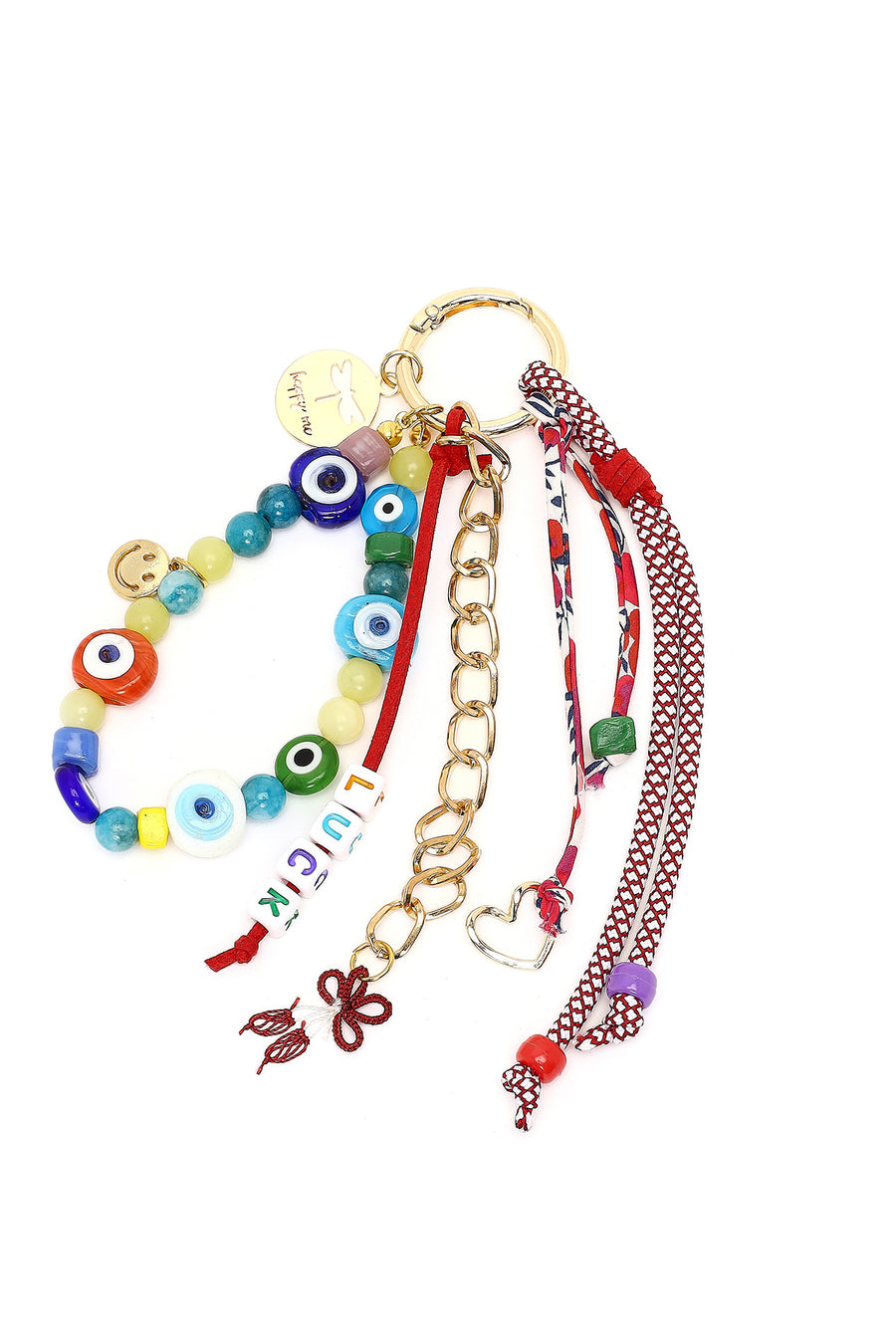 Kadın Çok Renkli Zincir Detaylı Boncuklu Metal Charm 000A2D470414 | Derimod