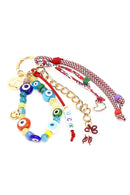 Kadın Çok Renkli Zincir Detaylı Boncuklu Metal Charm | Derimod