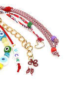 Kadın Çok Renkli Zincir Detaylı Boncuklu Metal Charm | Derimod