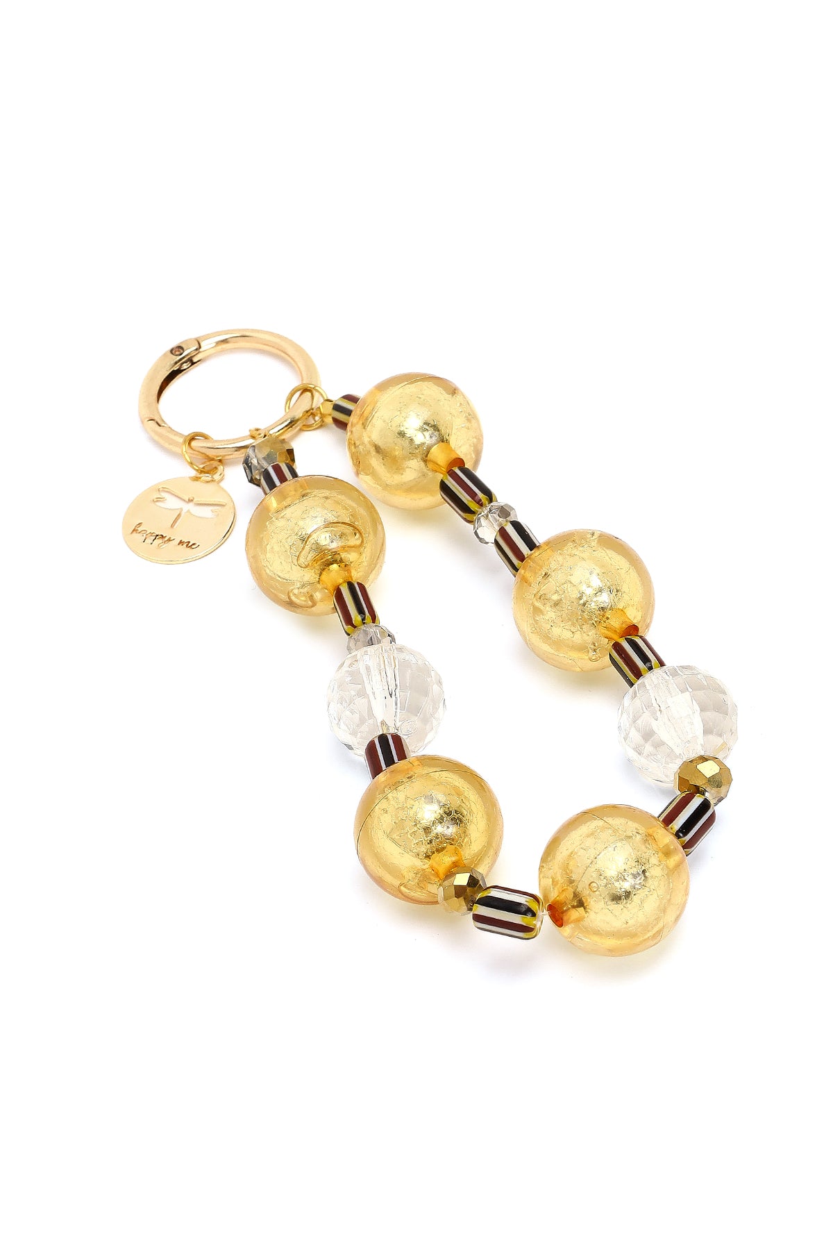 Kadın Altın Boncuklu Metal Charm