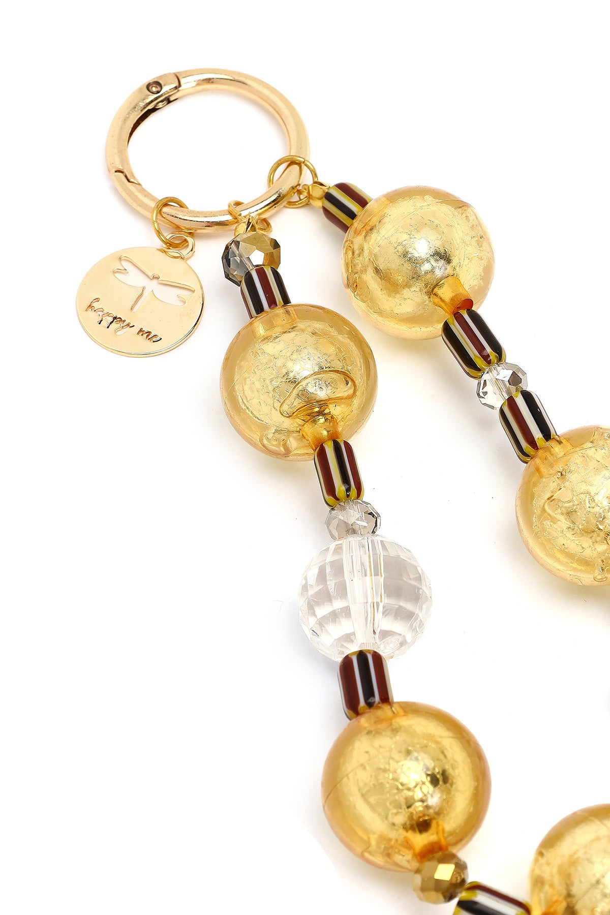 Kadın Altın Boncuklu Metal Charm