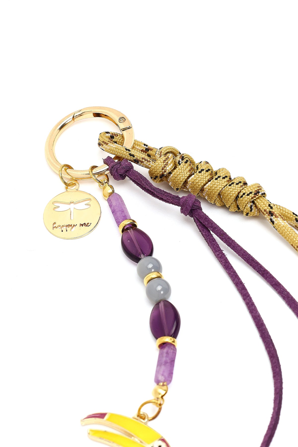 Kadın Mor Boncuklu Metal Charm