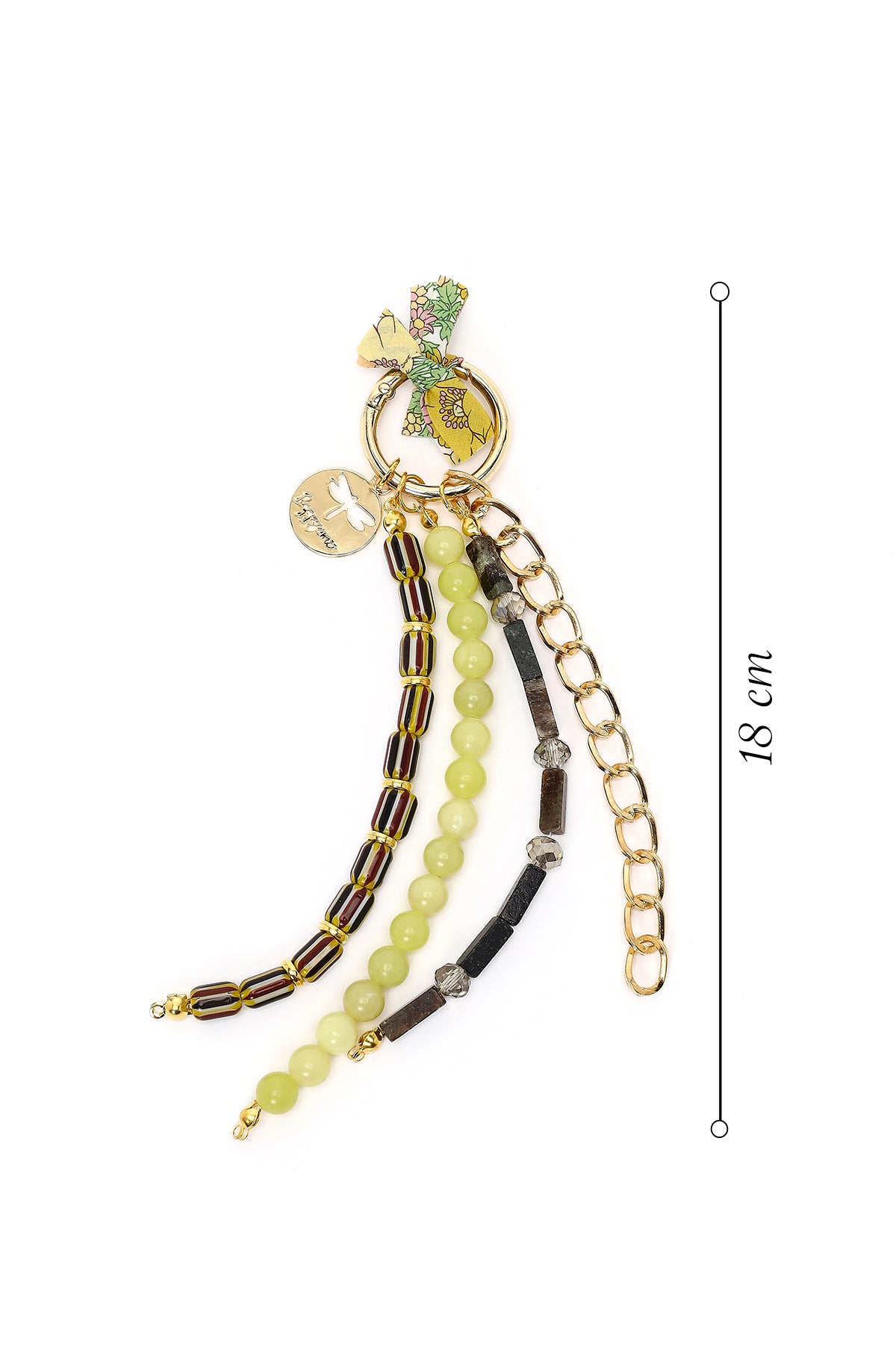 Kadın Yeşil Boncuklu Metal Charm