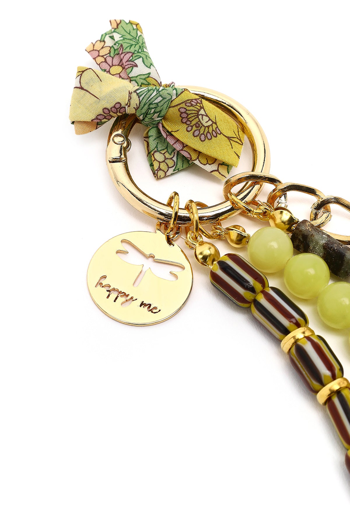 Kadın Yeşil Boncuklu Metal Charm