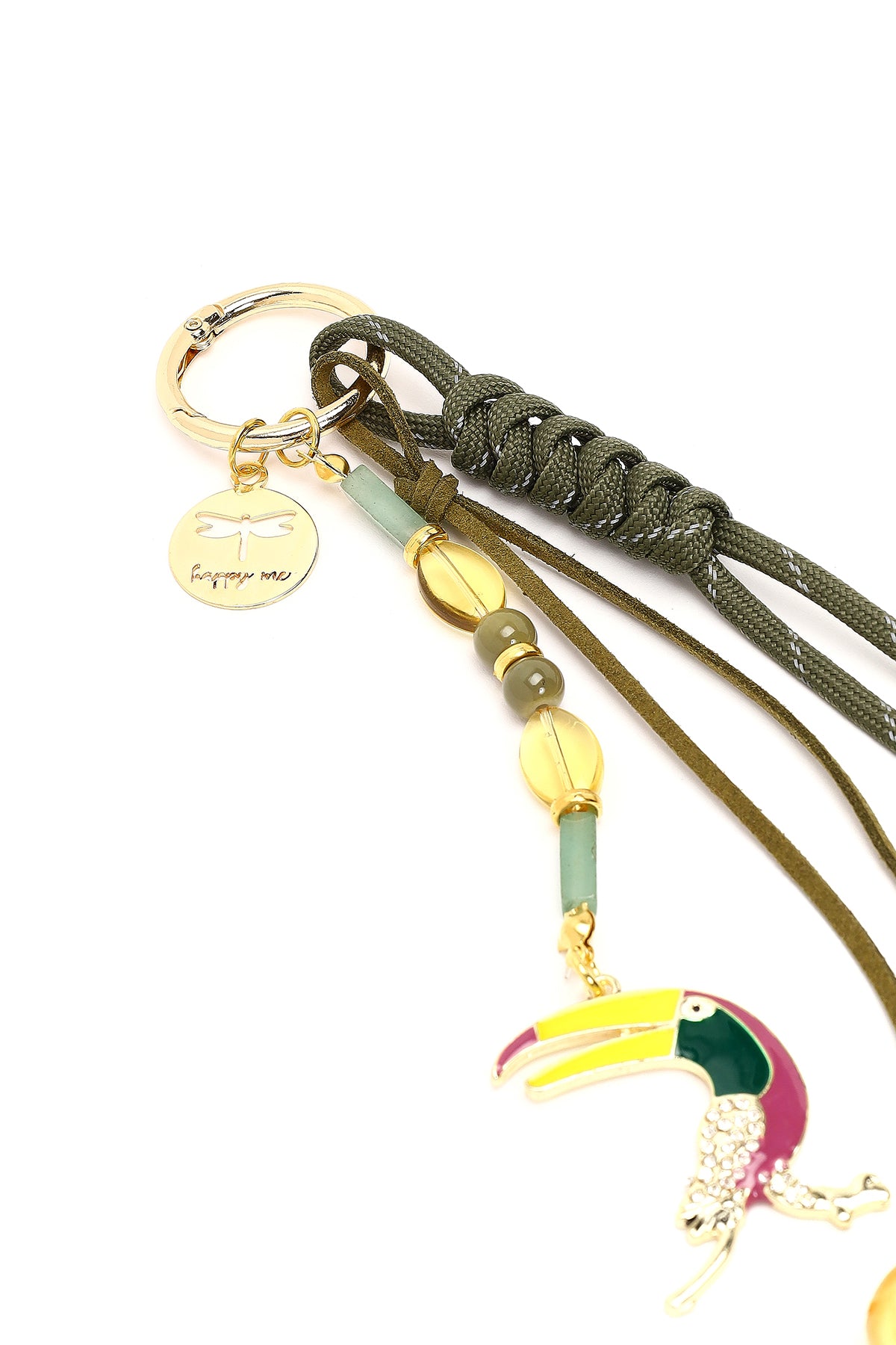 Kadın Yeşil Boncuklu Metal Charm