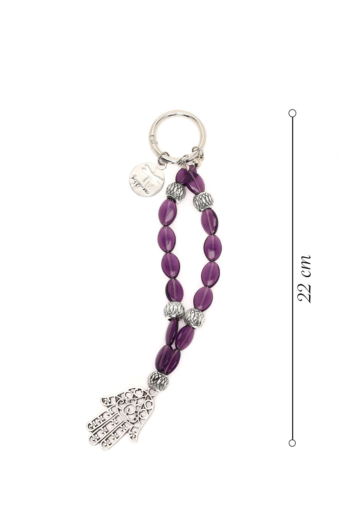 Kadın Mor Boncuklu Metal Charm